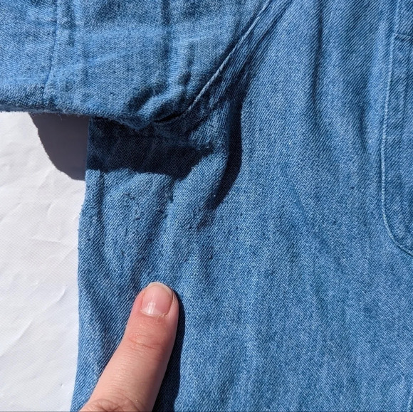 Vintage R&R Denim Style Shirt with Button Front - Size 14 - 100% Cotton - Picture 7 of 8